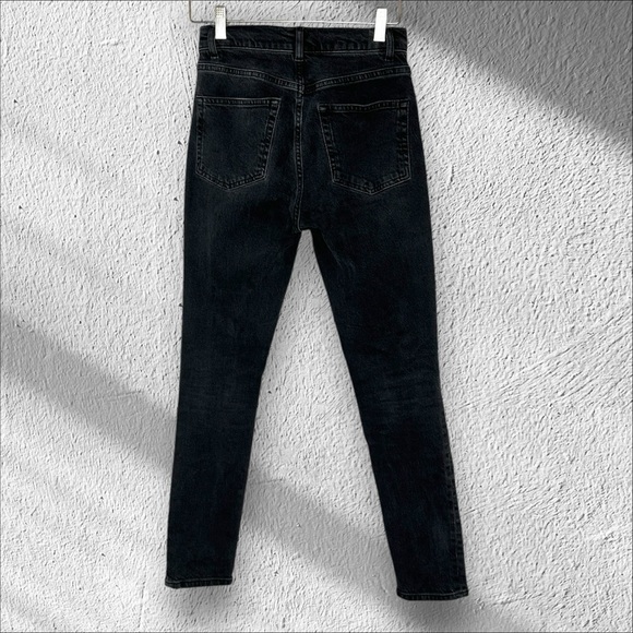 Reformation Black Skinny‎ Jeans Classic Fit size 25 Button Fly EUC - Picture 2 of 12